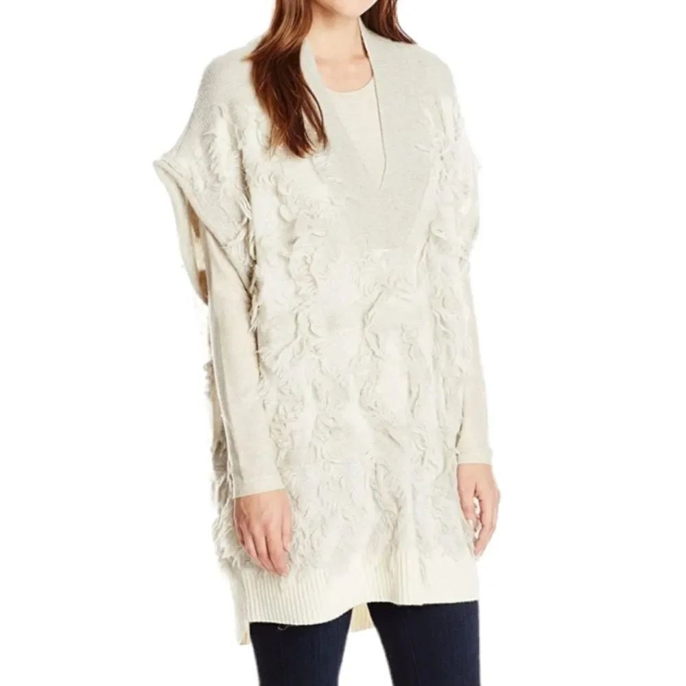 NWOT REBECCA TAYLOR Aztec Fringe Pullover Sweater